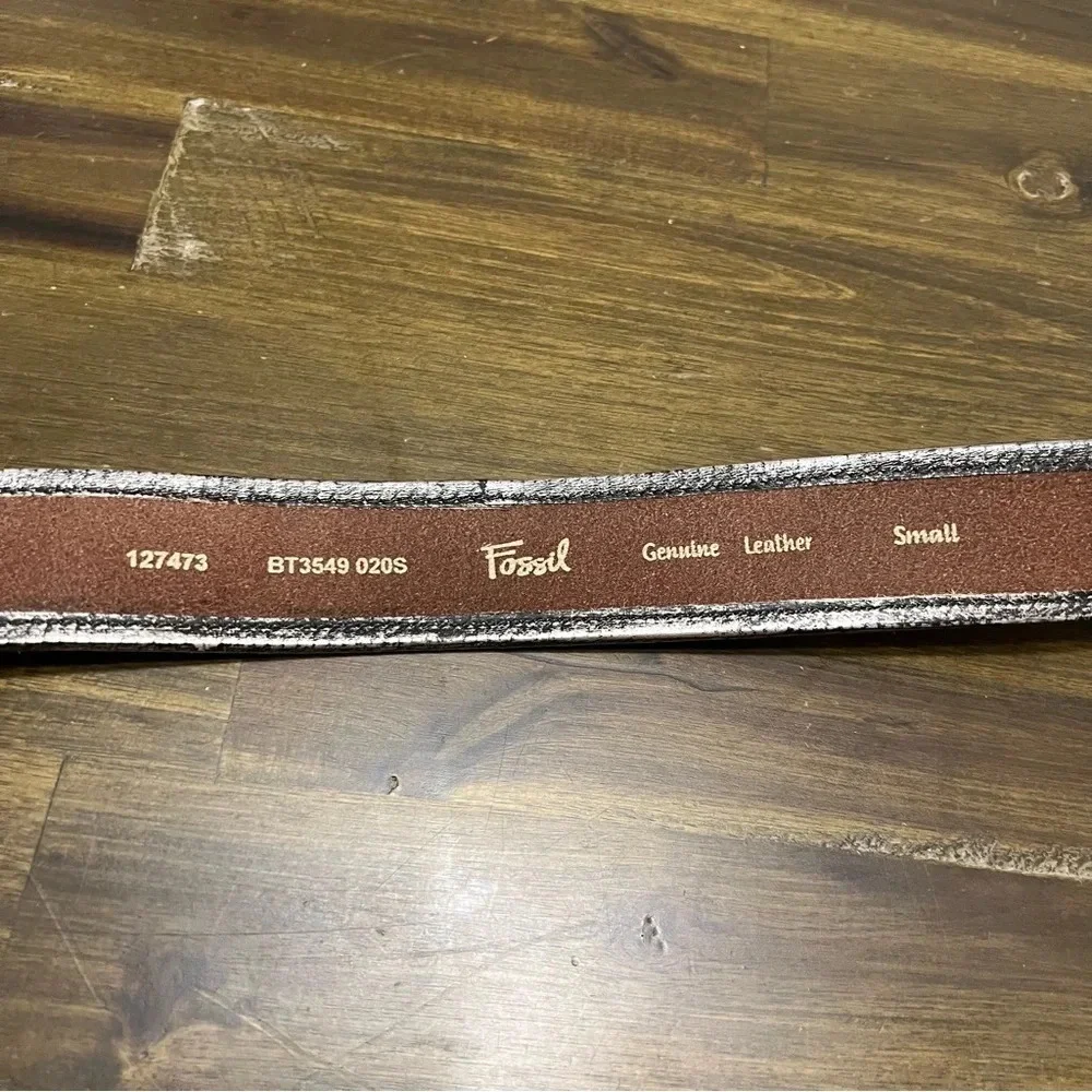 Fosil Shiny Snake Gray And Green Genuine Leather